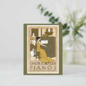 Chute und Butler Pianos Postkarte (Stehend Vorderseite)