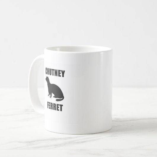 Chutney-Frettchen Kaffeetasse (Vorderseite Links)