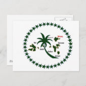 Chuuk Flag Postkarte (Vorne/Hinten)