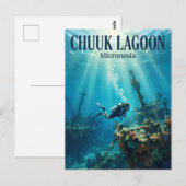 Chuuk-Lagune Mikronesien Postkarte (Vorne/Hinten)