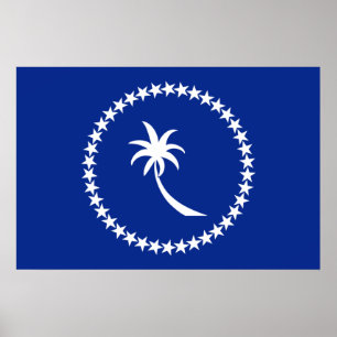 Chuuk, Mikronesien-Flagge Poster