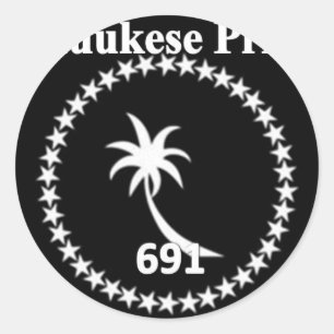 Chuukese Stolz 691 Runder Aufkleber