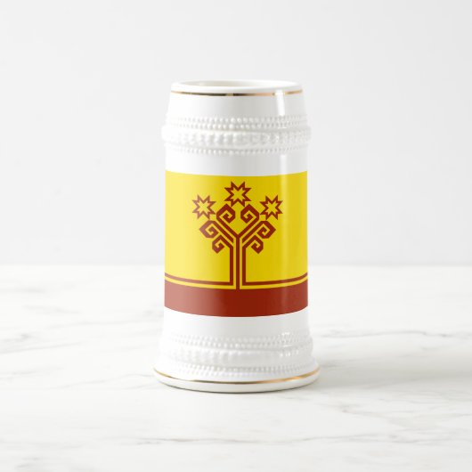 Chuvashia Flag Bierglas (Mittel)