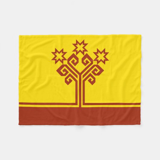 Chuvashia Flag Fleecedecke (Vorderseite (Horizontal))