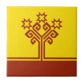 Chuvashia Flag Fliese (Vorderseite)
