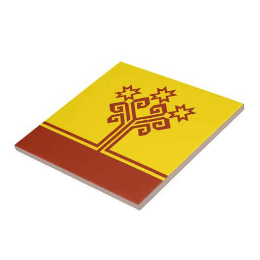 Chuvashia Flag Fliese (Seite)