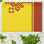 Chuvashia Flag Geschirrtuch (Gefaltet)
