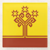Chuvashia Flag Glasuntersetzer (Vorderseite)