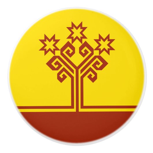 Chuvashia Flag Keramikknauf (Vorderseite)