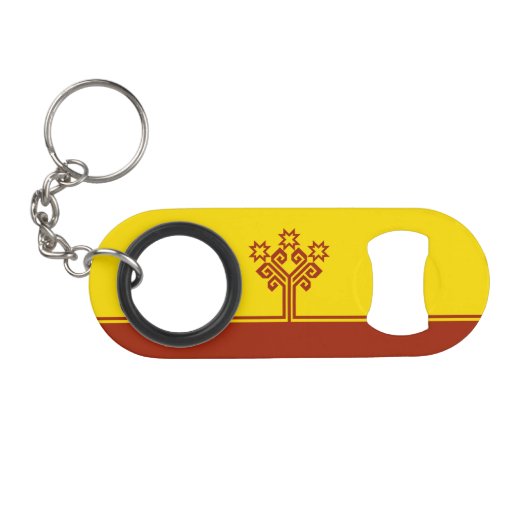 Chuvashia Flag Mini Flaschenöffner (Vorderseite (Horizontal))