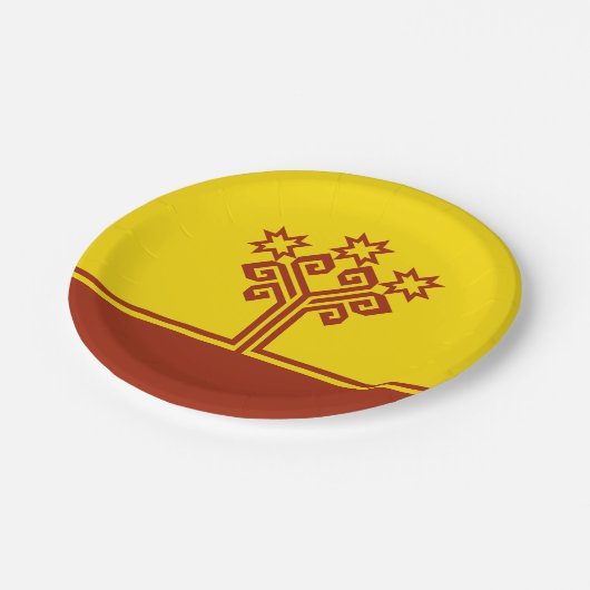 Chuvashia Flag Pappteller (Schrägansicht)