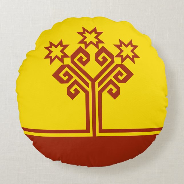 Chuvashia Flag Rundes Kissen (Vorderseite)