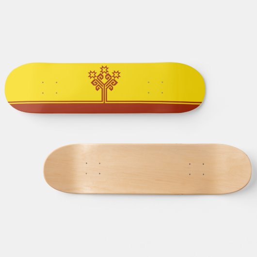 Chuvashia Flag Skateboard (Horizontal)