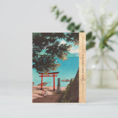 Chuzenji Temple am Utagahama Beach Hasui Kawase Postkarte (Stehend Vorderseite)