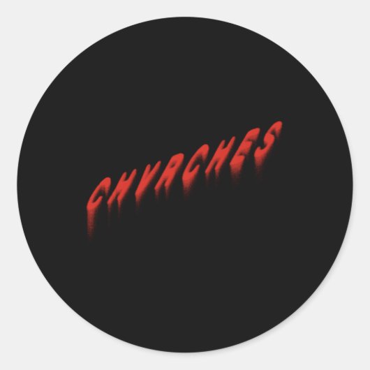 Chvrches Black Diagonal Runder Aufkleber (Vorderseite)