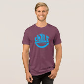 Chyle Smile Maroon & Blue T - Shirt (Vorderseite voll)
