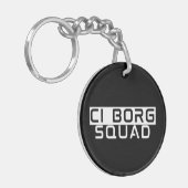 CI Borg Squad - Cochlear Implant / Deaf Bewusstsei Schlüsselanhänger (Vorderseite links)