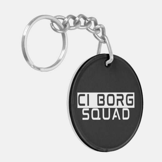 CI Borg Squad - Cochlear Implant / Deaf Bewusstsei Schlüsselanhänger (Vorderseite links)