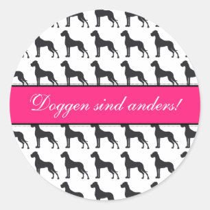 CI für Doggenzüchter Runder Aufkleber