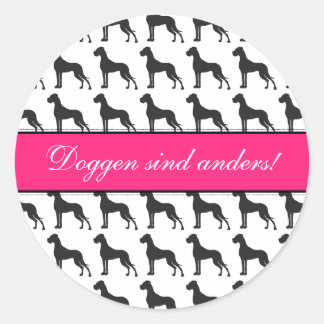 CI für Doggenzüchter Runder Aufkleber