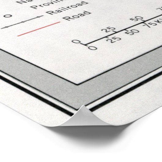 CIA MAP of KENYA 1970 Poster (Ecke)