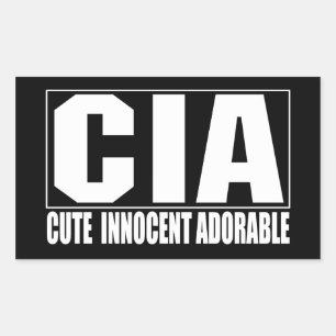 CIA-Niedlicher unschuldiger Adorable-Aufkleber Rechteckiger Aufkleber