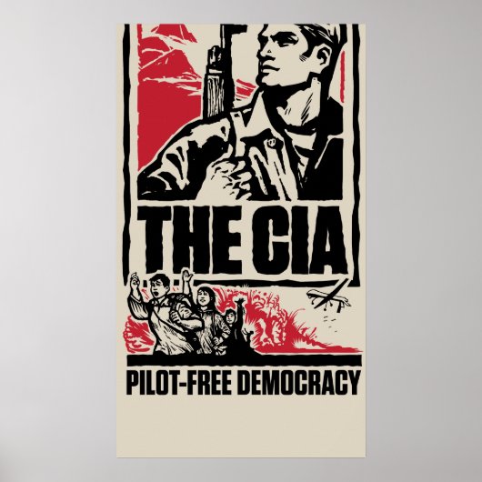 CIA-Pilot-freies Demokratieplakat Poster (Vorne)