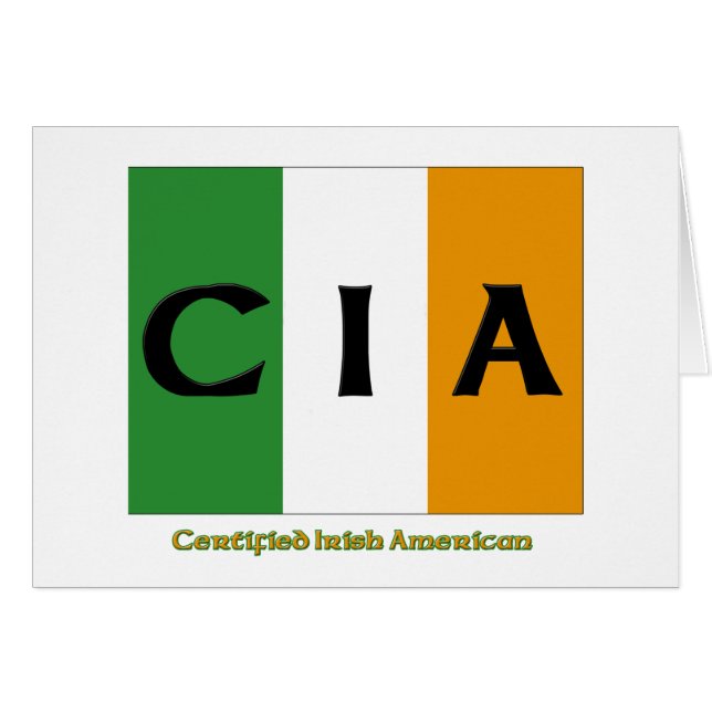 CIA zugelassener irischer Amerikaner (Vorderseite (Horizontal))