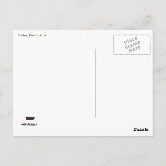 Ciales Puerto Rico Postkarte (Rückseite)
