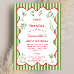 Ciao 20s La Dolce Vita 30th Birthday Party  Einladung<br><div class="desc">Italian Pasta Dinner Party 30th Birthday Invitation – Editable Printable Template for Her - Olive Green and Red Color Palette Say Ciao 20s! and raise a glass to 30 with this Italian-themed 30th birthday party invitation. Perfect for celebrating with wine, pasta, and great friends, this editable and printable birthday invite...</div>