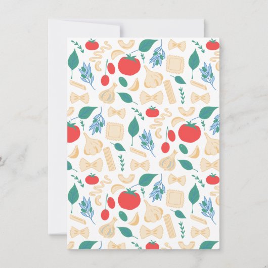 Ciao 3. Geburtstag Pasta Party Einladung (Rückseite)