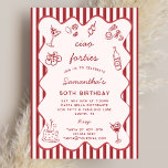 Ciao 40s Italian Pasta Dinner Party 50th Birthday Einladung<br><div class="desc">Italian Pasta Dinner Party 50th Birthday Invitation – Editable Printable Template for Her Say Ciao 40s! and toast to 50 in true Italian style with this charming Italian-themed 50th birthday party invitation. Designed for pasta lovers, wine enthusiasts, and anyone who believes in la dolce vita, this editable and printable invitation...</div>