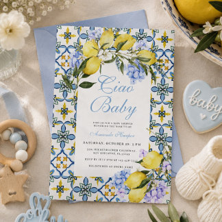 Ciao Baby Amalfi-Küste Zitrone Italien Baby Shower Einladung