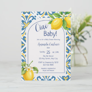 Ciao Baby Amalfi Thema Baby Shower Einladung