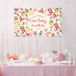 Ciao Baby Baby Shower Personalisiert Italienisch Banner