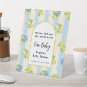 Ciao Baby, blaue Fliesen und Zitronen nach Maß Sockelschild (In SItu)