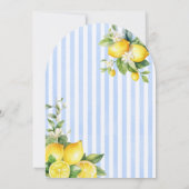 Ciao Baby Blue Citrus Lemon Baby Shower Invitation Einladung (Rückseite)