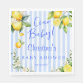 Ciao Baby Blue Lemons Baby Shower Serviette (Vorderseite)