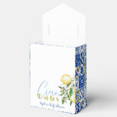 Ciao Baby Blue Tile Citrus Lemon Babydusche Geschenkschachtel (Geöffnet)