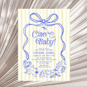 Ciao Baby Blue Yellow Italian Lemons Baby Showroom Einladung