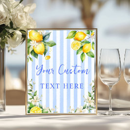 Ciao Baby Citrus Lemon Custom Sign Poster