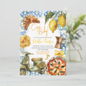 Ciao Baby Citrus Lemon Italienisches Thema Kinderd Einladung (Stehend Vorderseite)