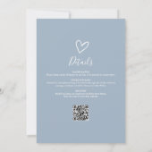 Ciao Baby Dusty Blue All in one Baby Dusche Einladung (Rückseite)