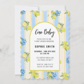 Ciao Baby, Grafeful Lemon, Italian Blue Tiles Einladung (Vorderseite)