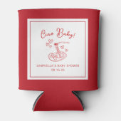 Ciao Baby! Handgezeichnete italienische Pasta Baby Dosenkühler (Vorderseite)