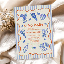 Ciao Baby Handgezogene italienische Babydusche