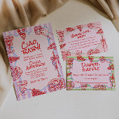 Ciao Baby Handgezogene Pizza Italienische Fun Baby Einladung