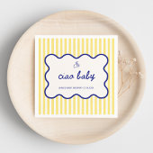 Ciao Baby Handgezogenes Blue & Yellow Baby Dusche Serviette