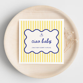 Ciao Baby Handgezogenes Blue & Yellow Baby Dusche Serviette