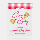 Ciao Baby Italian Baby Shower Acrylschild (Vorderseite)